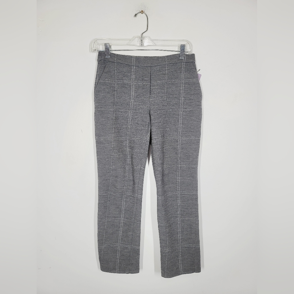 Theory Charcoal Checkered Pants, Size 2